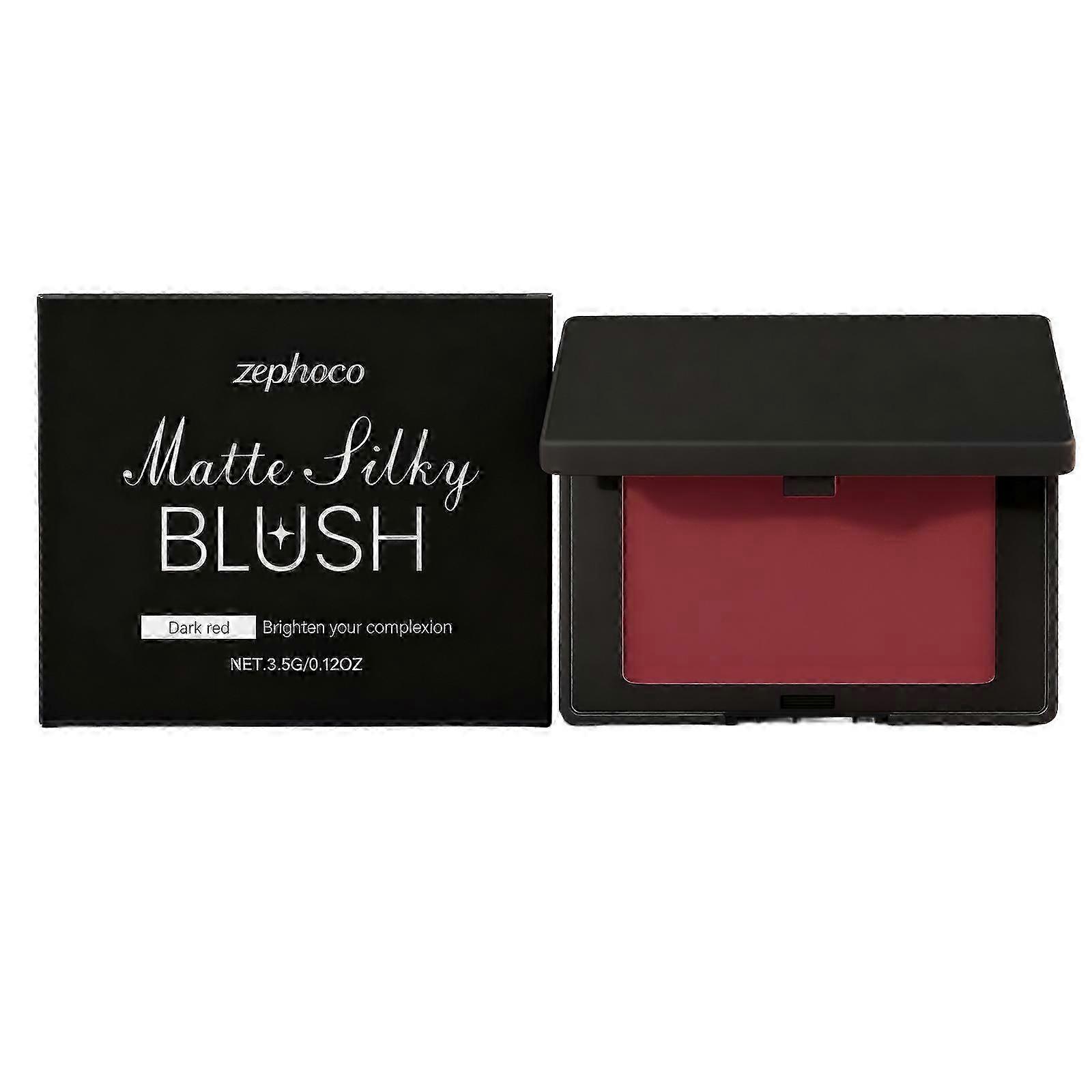 Zephoco's Dark Red Matte Smooth Blush Is Easy To Blend And Does Not Smudge, Creating An Atmospheric Makeup Look That Is Versatile For Daily Use