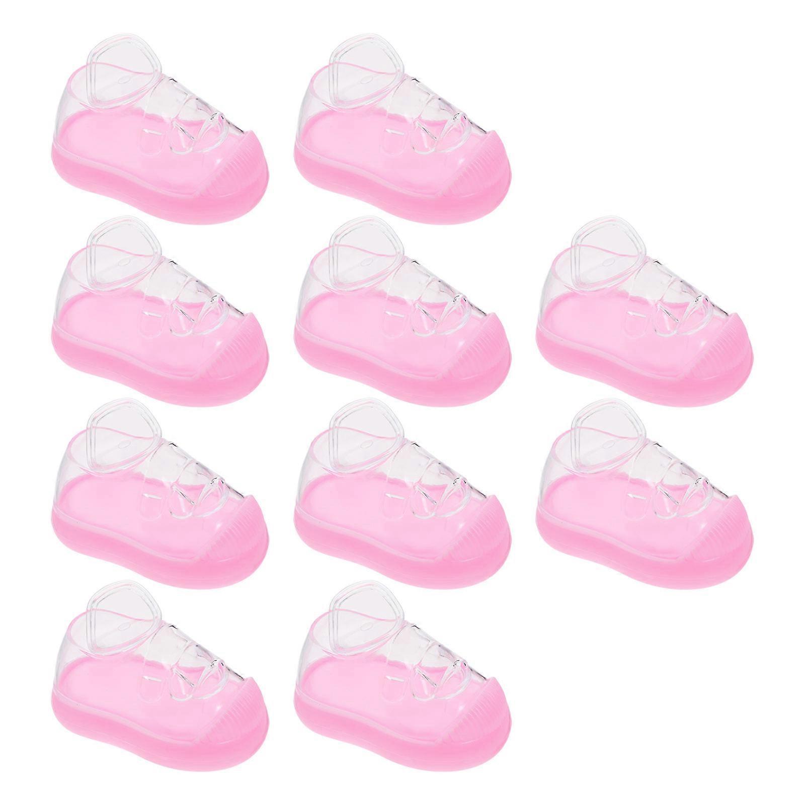 Pink Baby Booties Candy Box for Storage Use with 10Pcs Mini Boxes