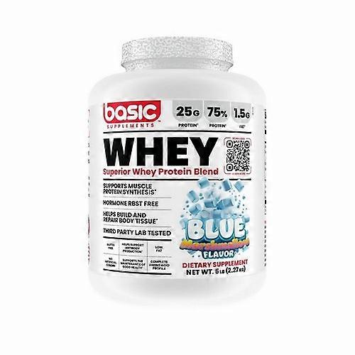 Basic Supplements Basic Whey Blue Marshmallow, 5 Lbs