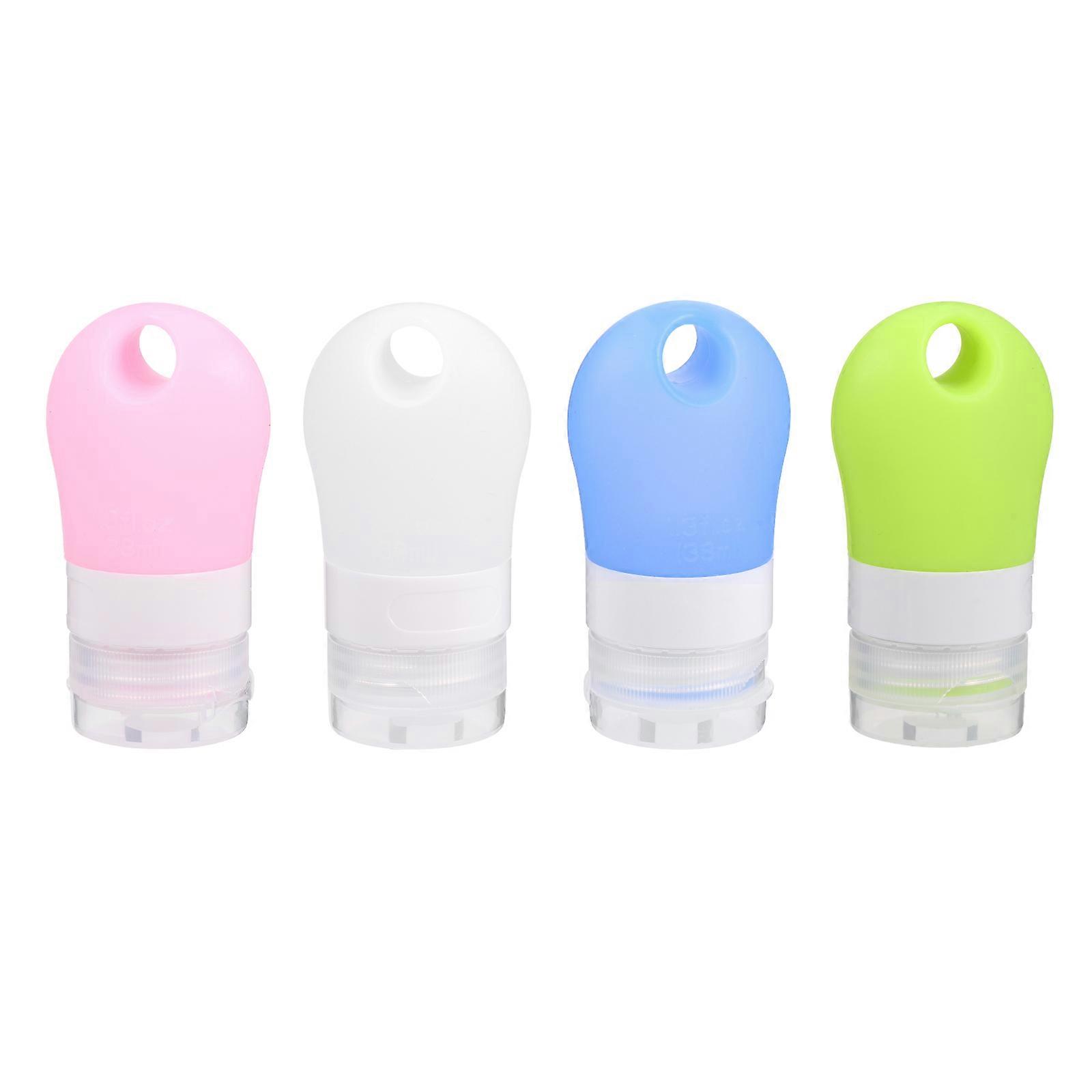 Silicone Storage Containers for Travel Use 4Pcs Portable Empty Bottles