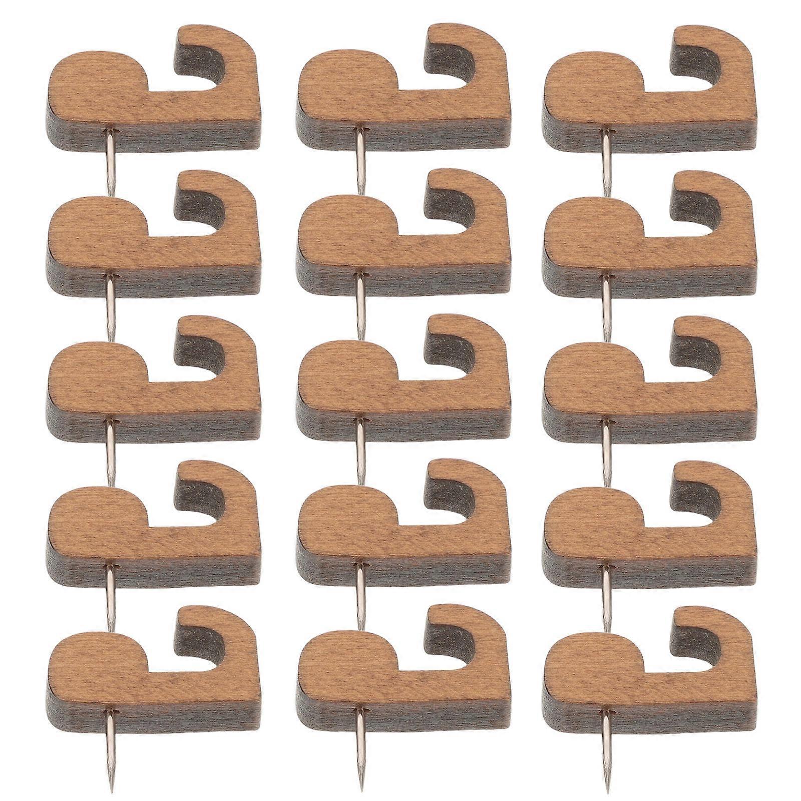 Wood Thumb Tack Hooks for Photo Fixing 40Pcs Bulletin Push Pins