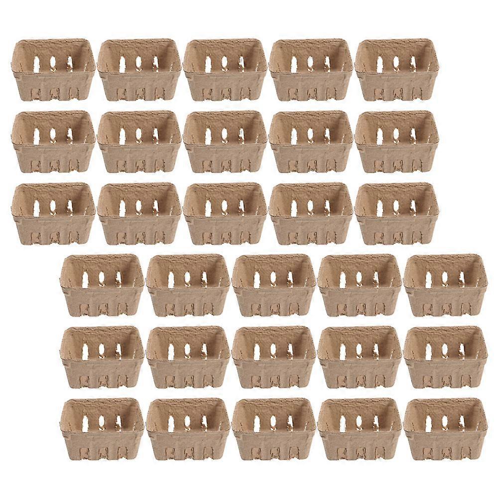 Berry Basket Fruit Packaging Box for Daily Use 120Pcs Pulp Containers