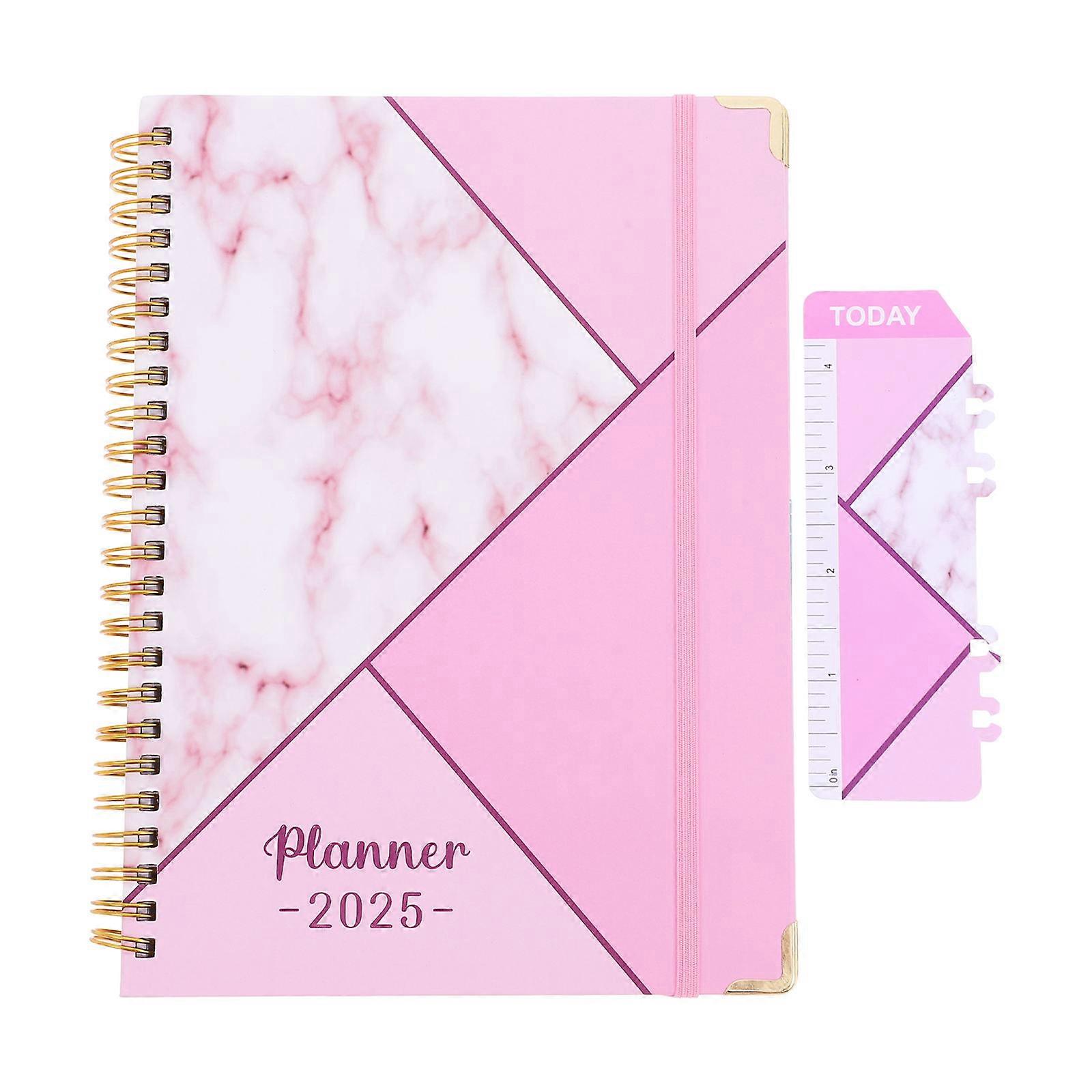 Pink A5 Planner with Double Wire Binding for Schools 71 Sheets 142 Pages Smooth Writing Experience