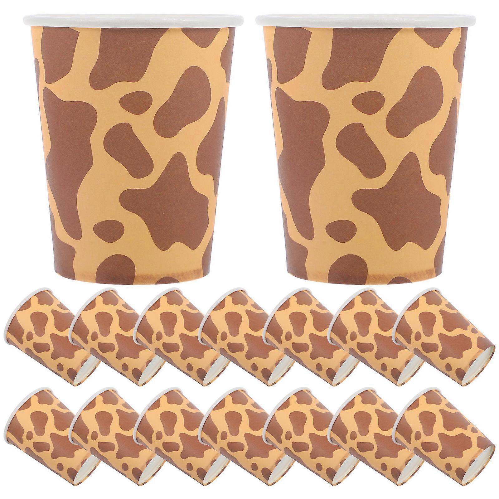 Long Neck Giraffe Paper Cups for Drinking 24Pcs Thicken Multi-Function Party Cups