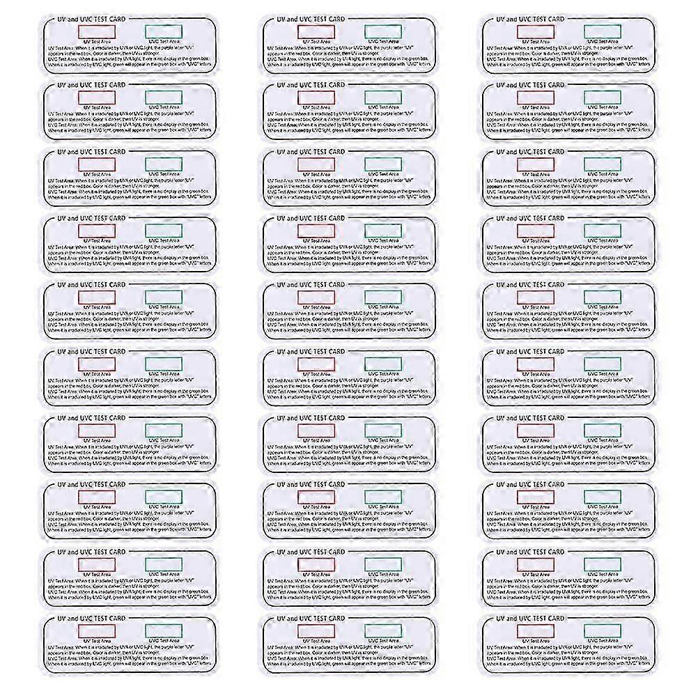 30 Pcs UVC Testing Strips for Disinfection Cabinet Indoor Light Test Cards-JJ