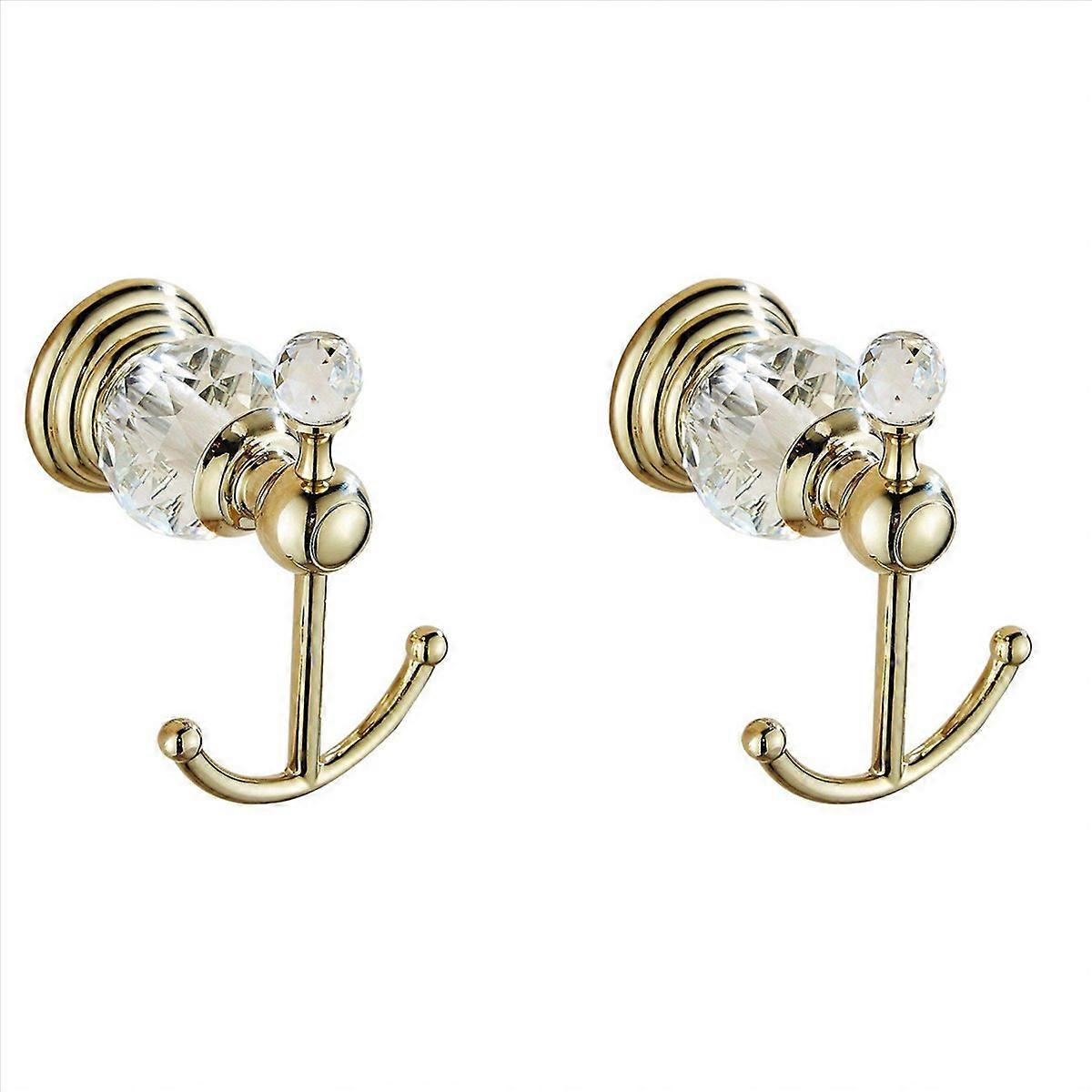 Crystal Towel Hook, Gold Robe Hooks