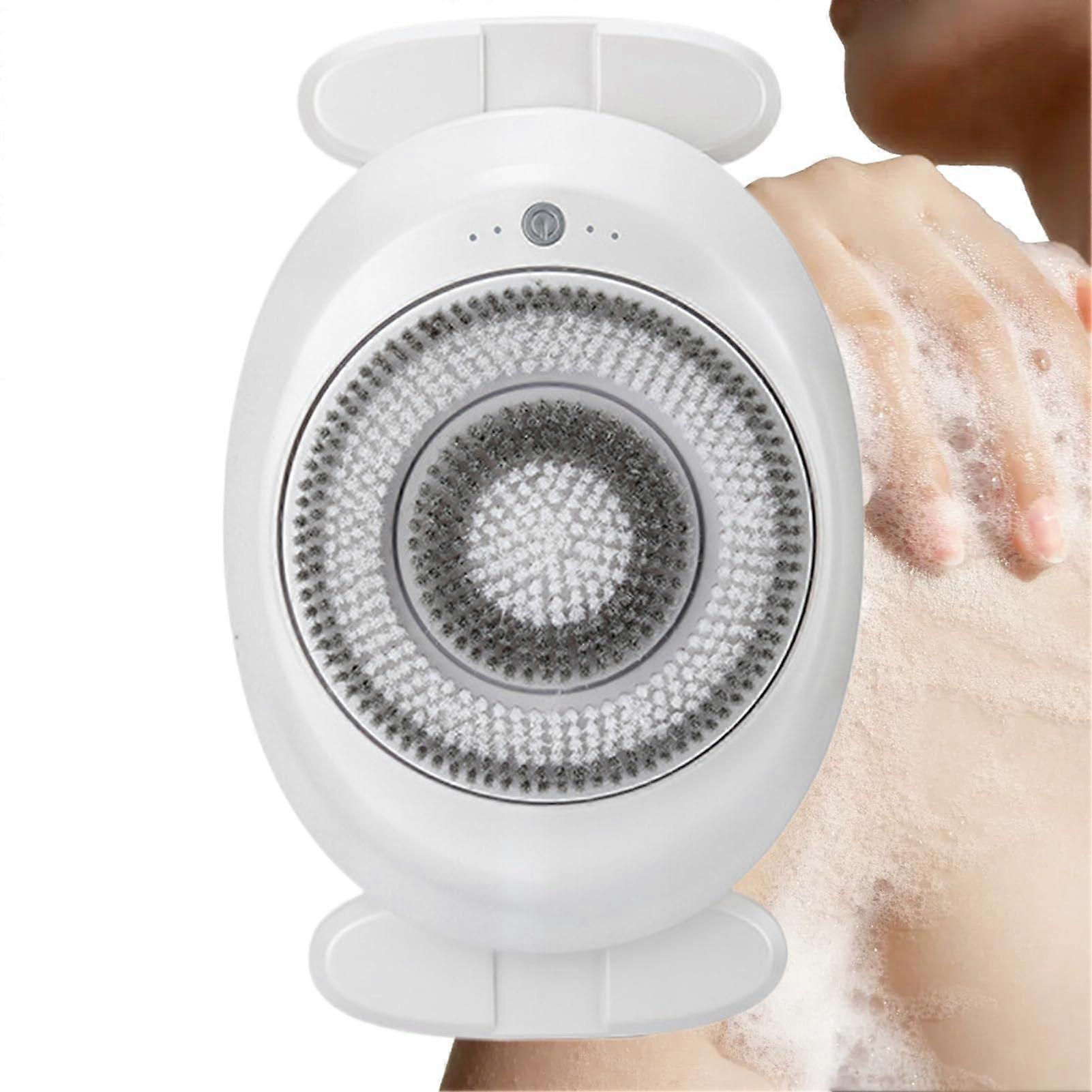 Electric Back Scrubber for Shower with Smart Pressure Control, Adjustable Height Rail and 4 Modes