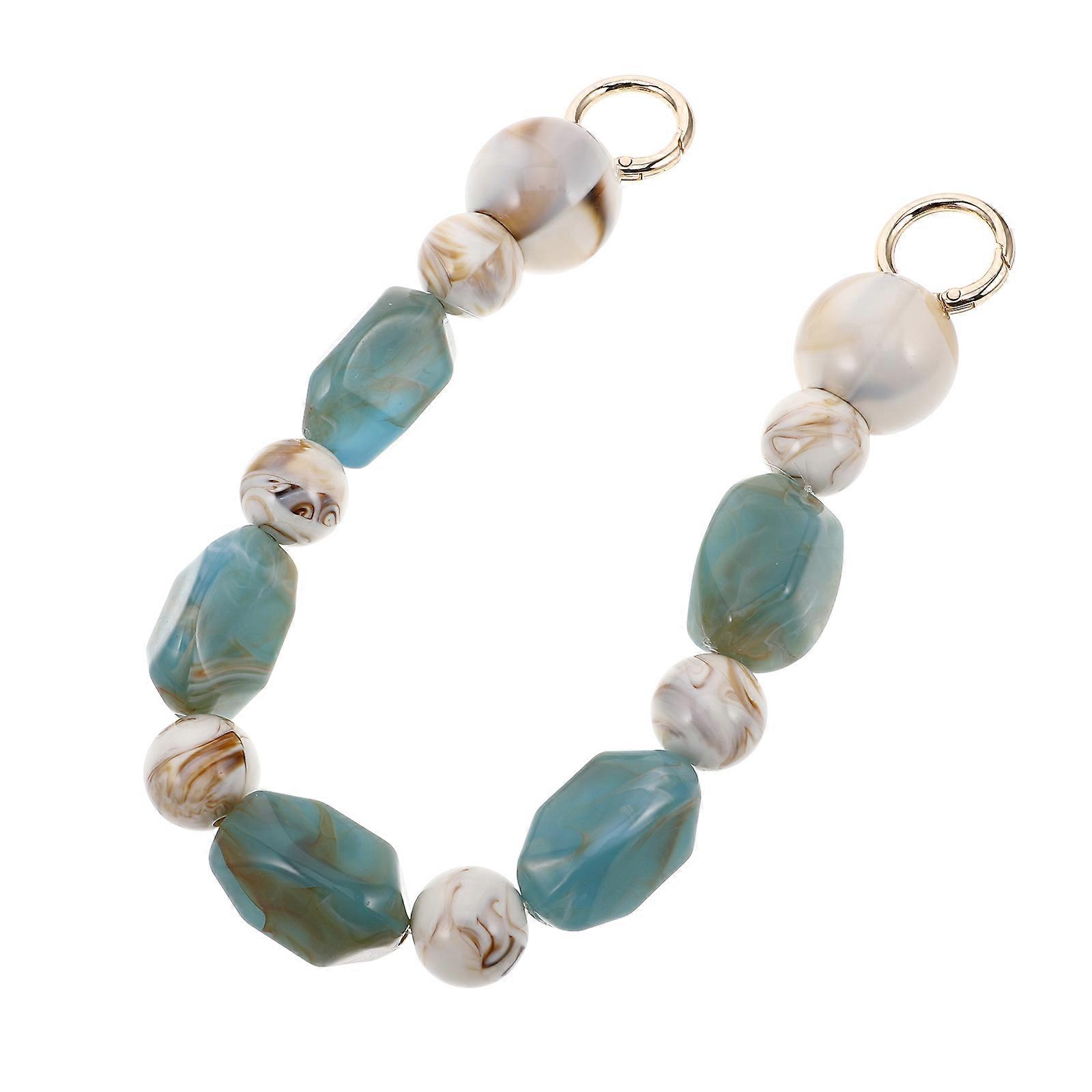 Multi Color Beaded Purse Chain Strap for Bag with Metal Buckle 38 Cm