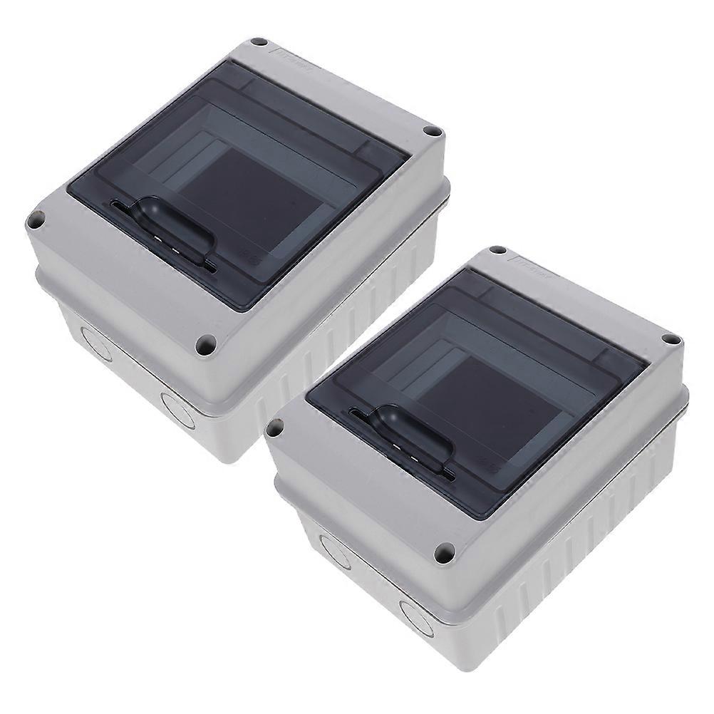 Compact White ABS PC Electric Box for Power Distribution with 5 Way Protection Strong and Durable 2 packs