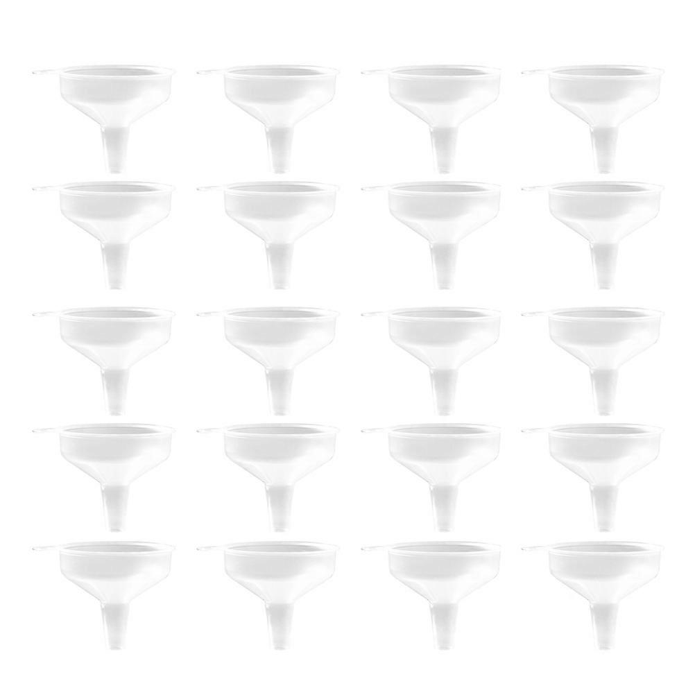 Kitchen Funnel with Handle Plastic for Liquid Transfer 200Pcs White