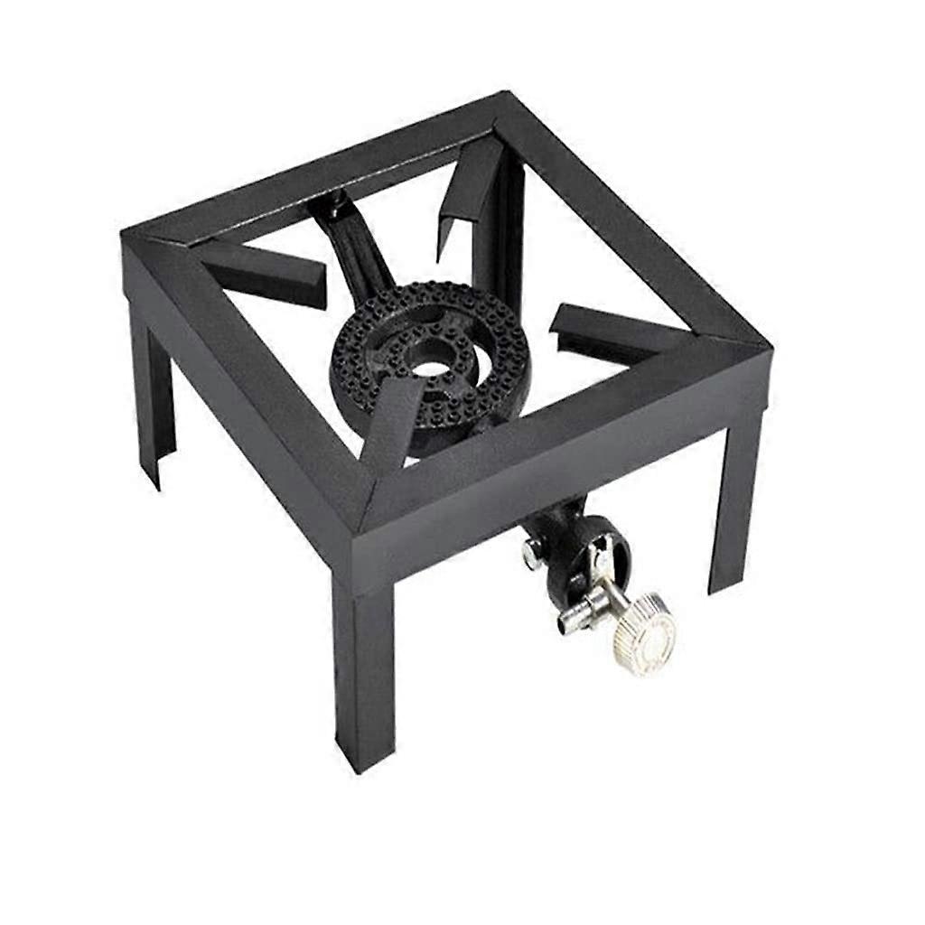 Outdoor Gas Stove with Heavy Duty Cast Iron Burner, Large Cooker for Camping and Precise Fire Control