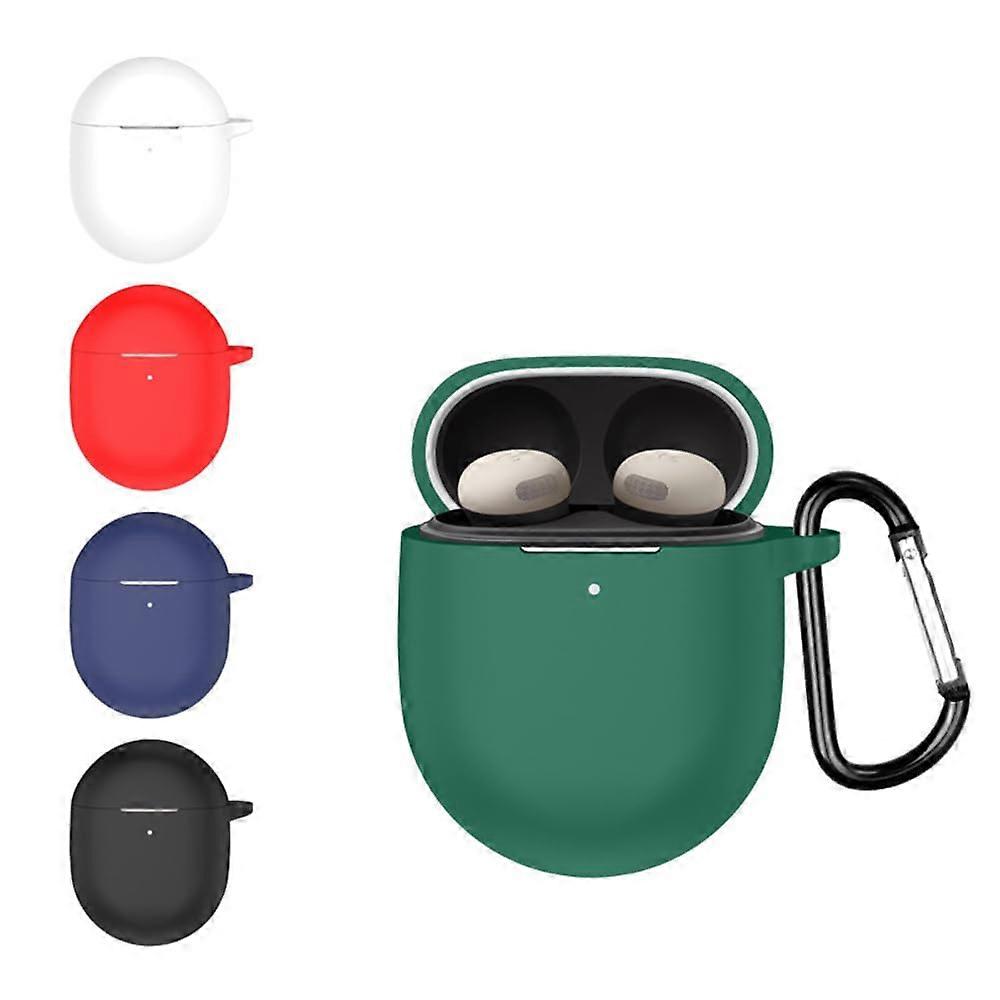 Silicone Cover Case Compatible with Pixel Buds Pro 2 Protective Earbuds Sleeve With Carabiner DropProof DustProof Blue