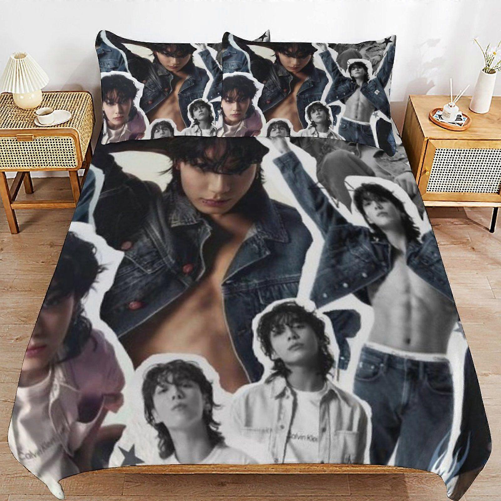 BTS Cozy Feel  Structure Light Touch Breathable Handling Duvet Cover Sets Rest Pack