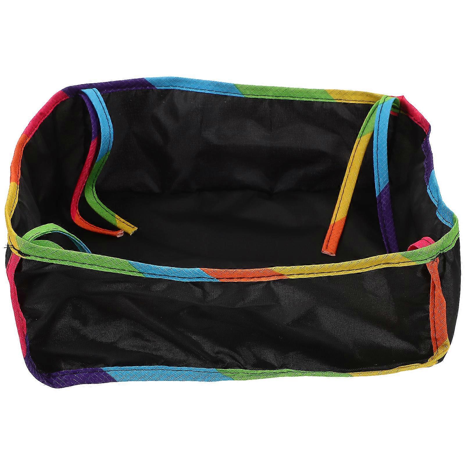 Stroller Organizer Bag 4Pcs Bottom Storage Solution For Parents Outdoor Use Black Square Shape Durable