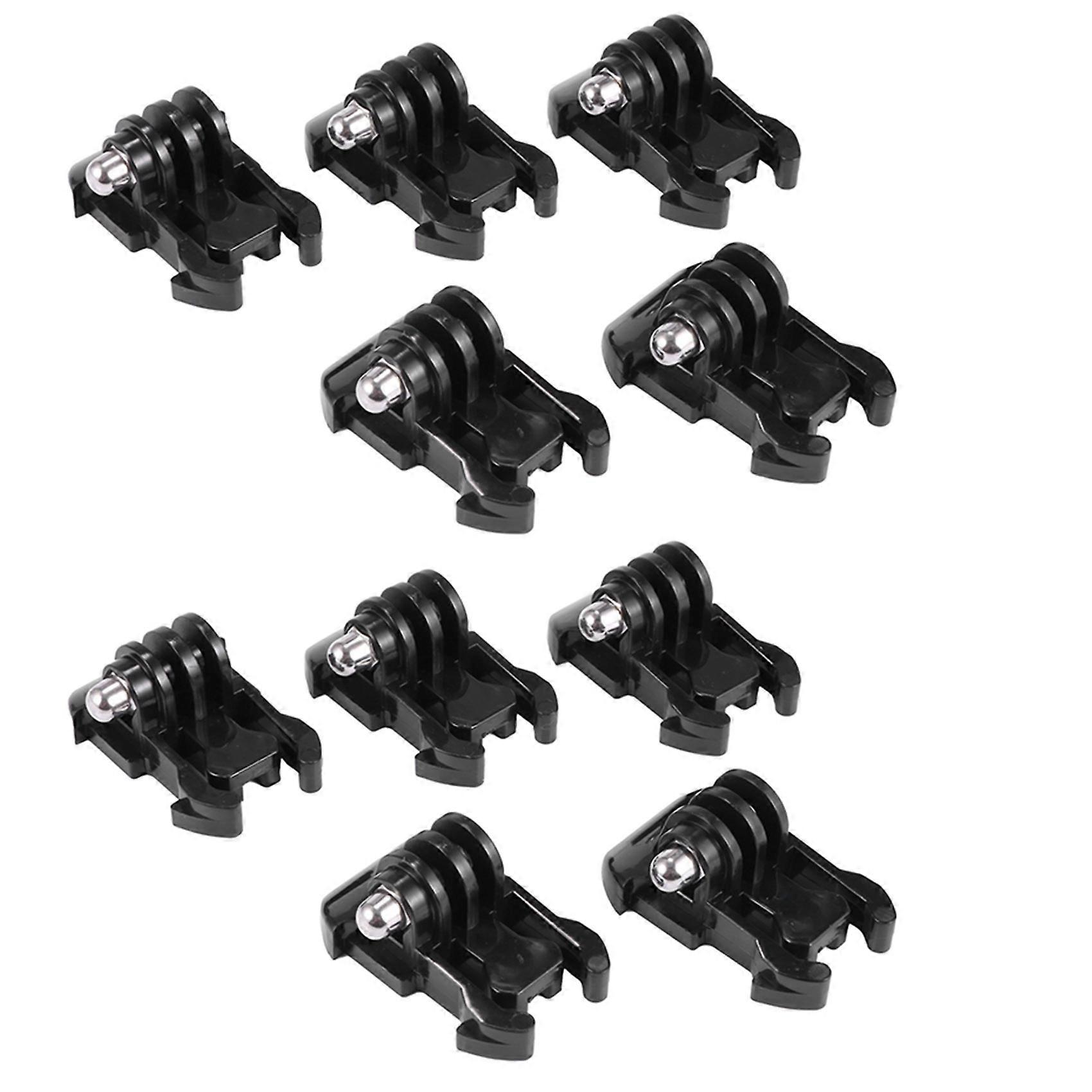 10Pcs Quick Release Buckle Clip Basic Base Mount for HERO (2018) 6 5 4 3+ 3 2 1 Black Silver