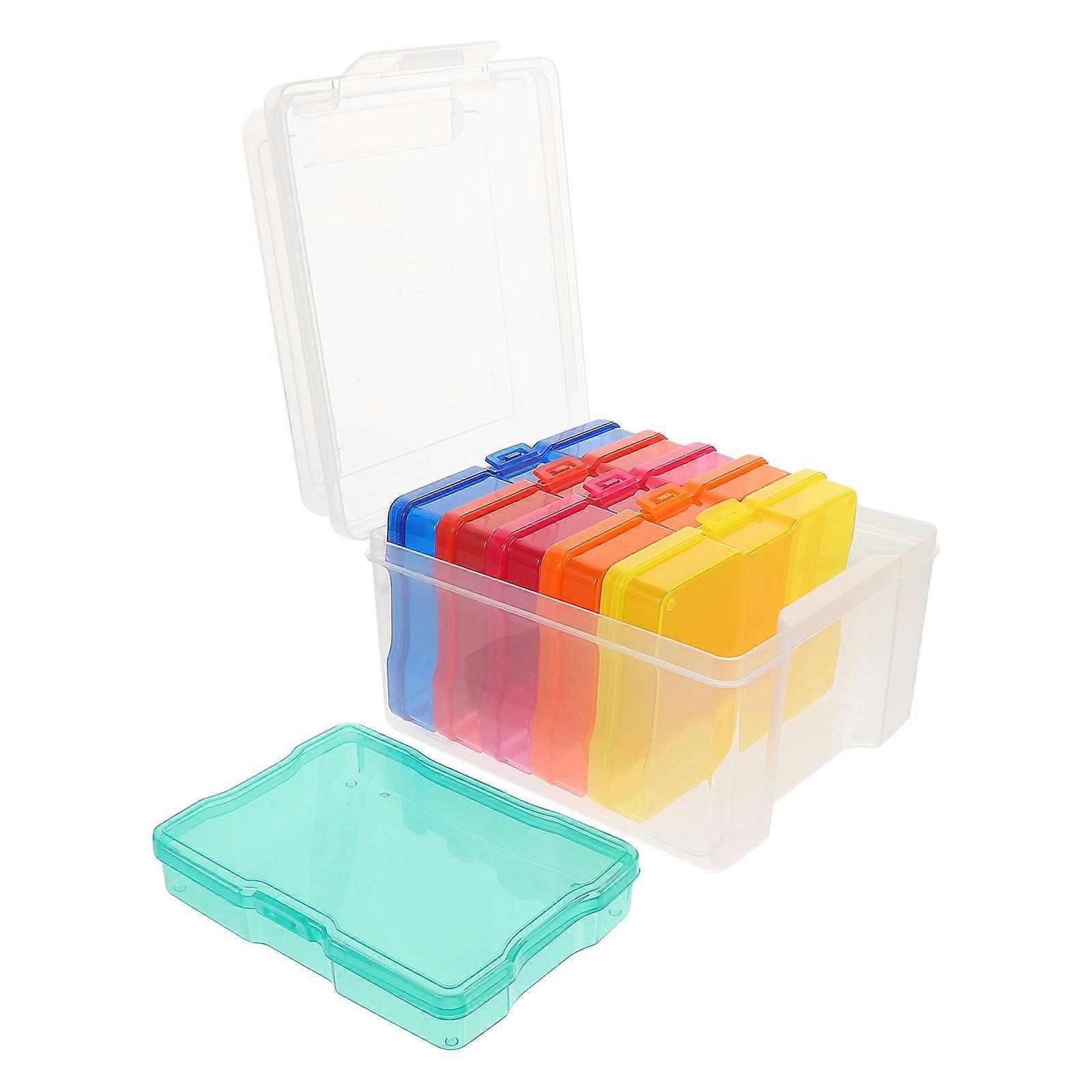 Photo Organizer Case for Storage 1Set Multi-Functional Plastic Photo Boxes
