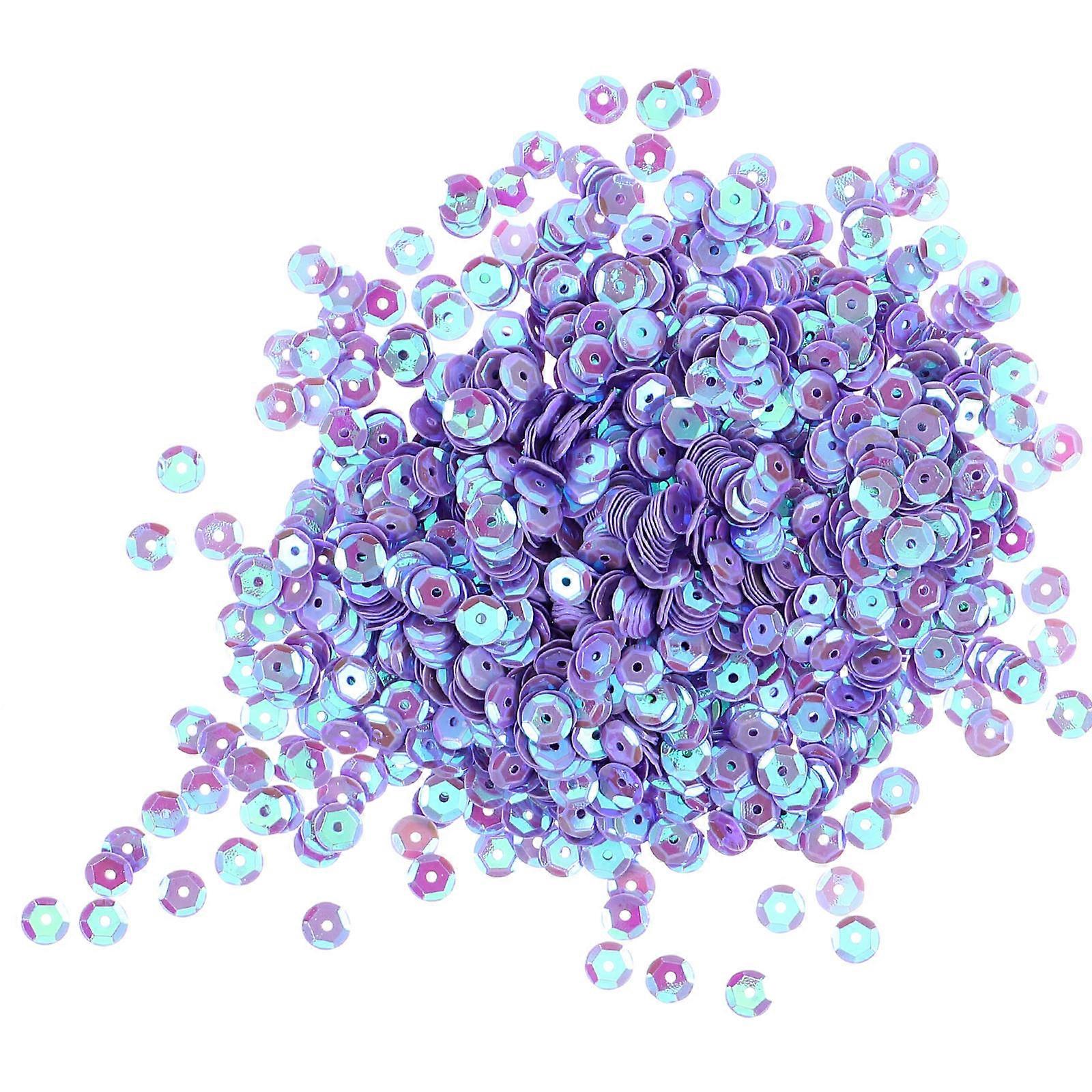 Hand Sewing Sequins for Crafts Violet Acrylic Round Sequins 1 Bag