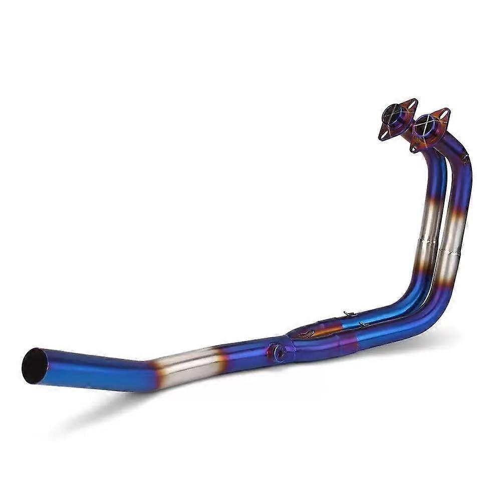 Titanium Motorcycle Exhaust Header Pipes Boosts Engine Power with HeatTreated Blue Finish