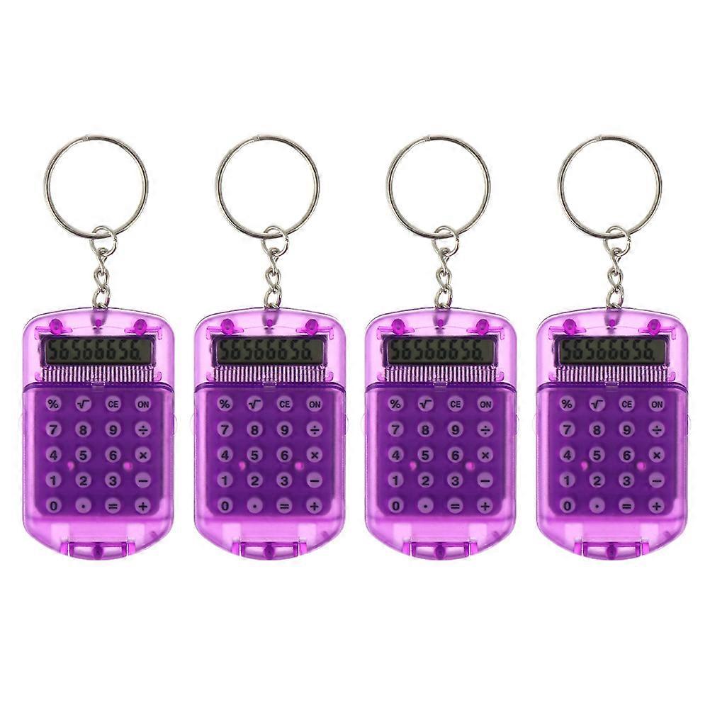 Key Ring Calculator Portable Calculator for Calculating 8Pcs