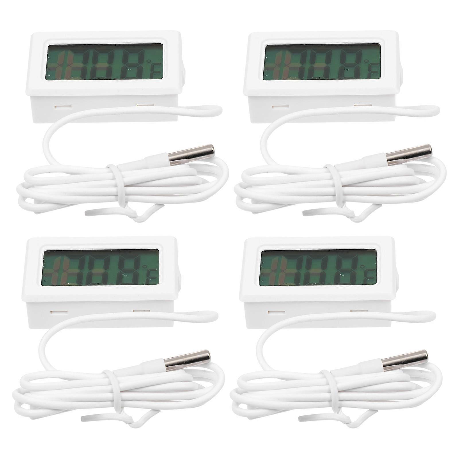 Indoor Thermometer Aquarium Temperature Measurement Tool 4Pcs White