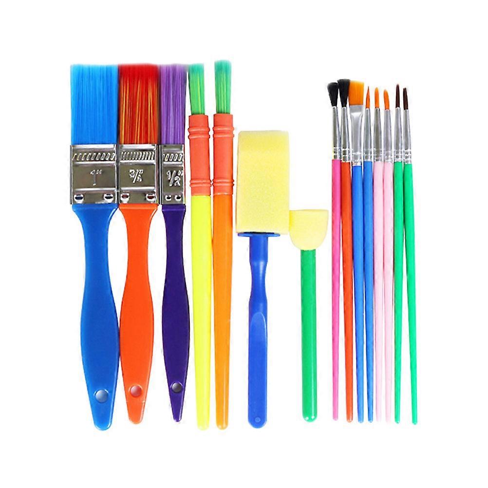 Beginners Miniature Painting Brushes Plastic Material DIY Art Creation 15Pcs