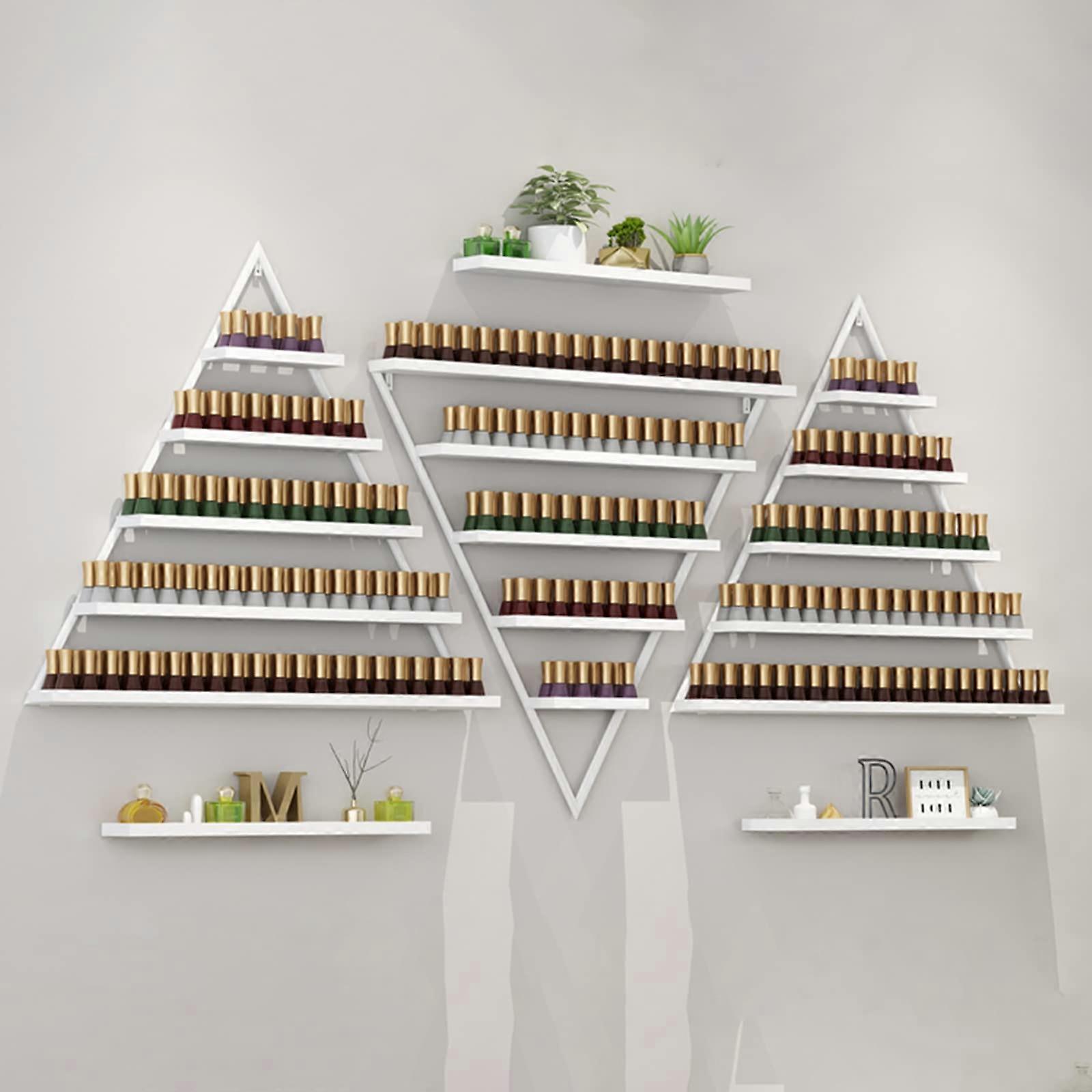 Nail Polish Rack Wall Mounted Organizer with Large Capacity Storage for Salon Display Shelf