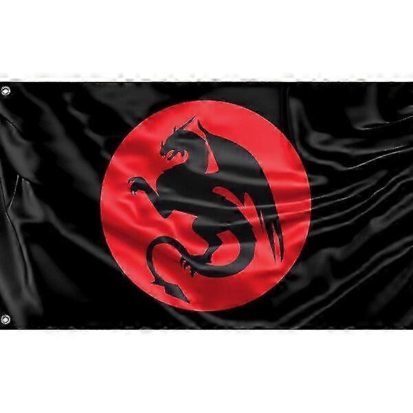Dragon Silhouette Flag