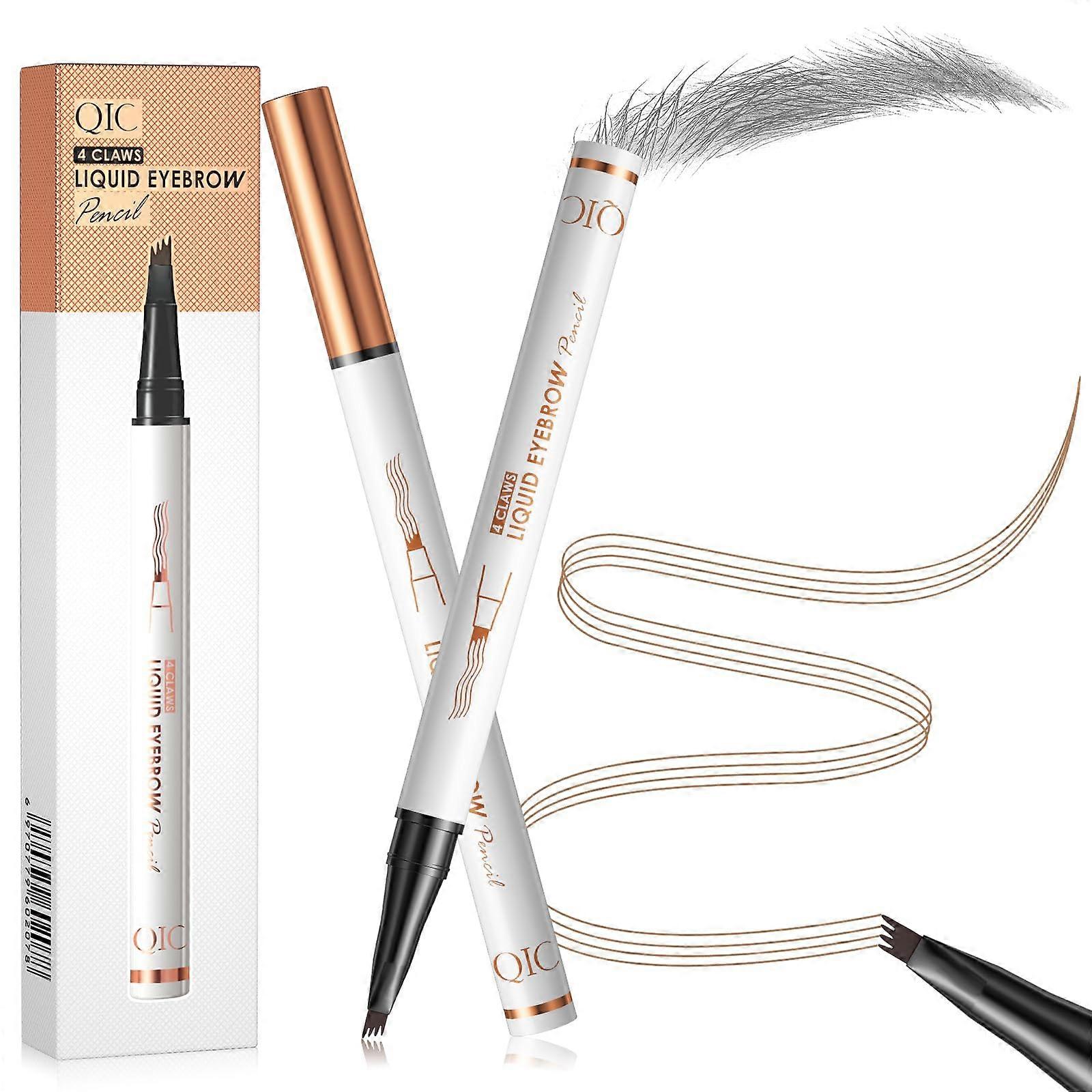 Waterproof 4Claw Microfork Eyebrow Pencil Natural Brown Long Lasting Smudge Proof