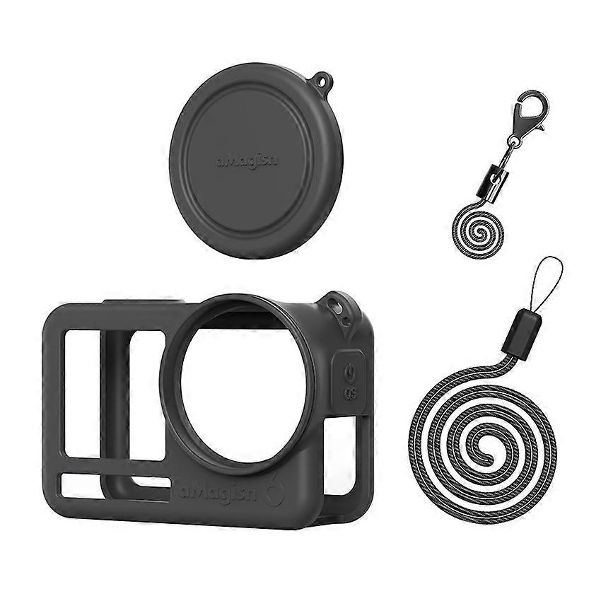 Silicone Protective Case for DJI Osmo Action 6 Action Camera Accessories Black