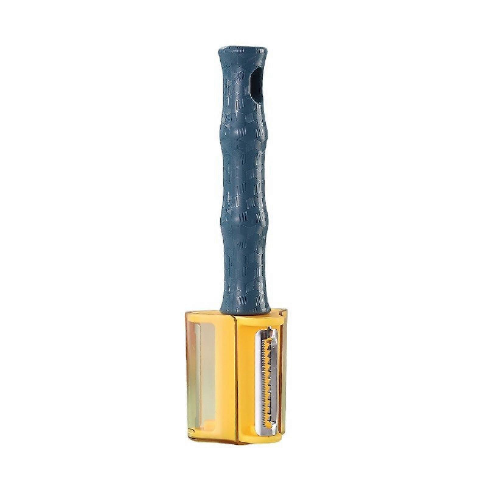 3in1 Stainless Steel Fruit and Vegetable Peeler with Scraper, Sharp Orange Kitchen Tool