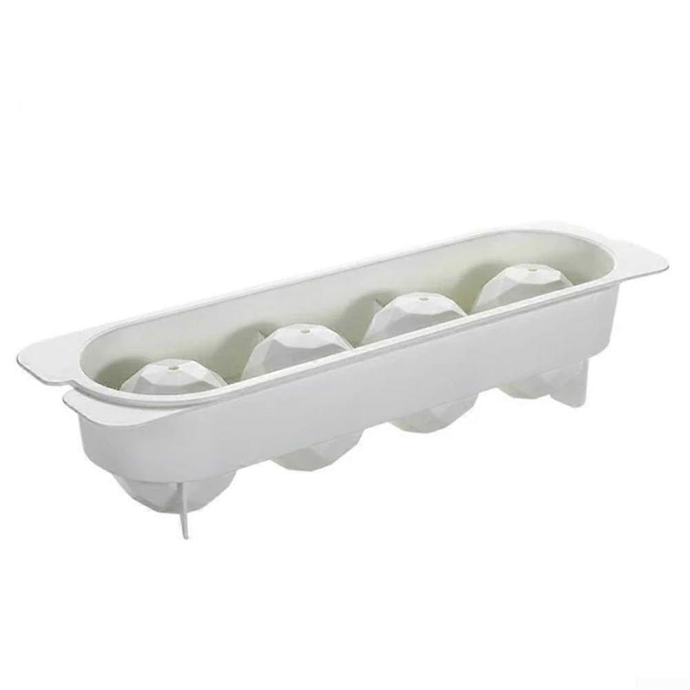 Stackable Ice Cube Tray with Storage Bin, Easy Release Round Ice Mold for Drinks  4 Pack