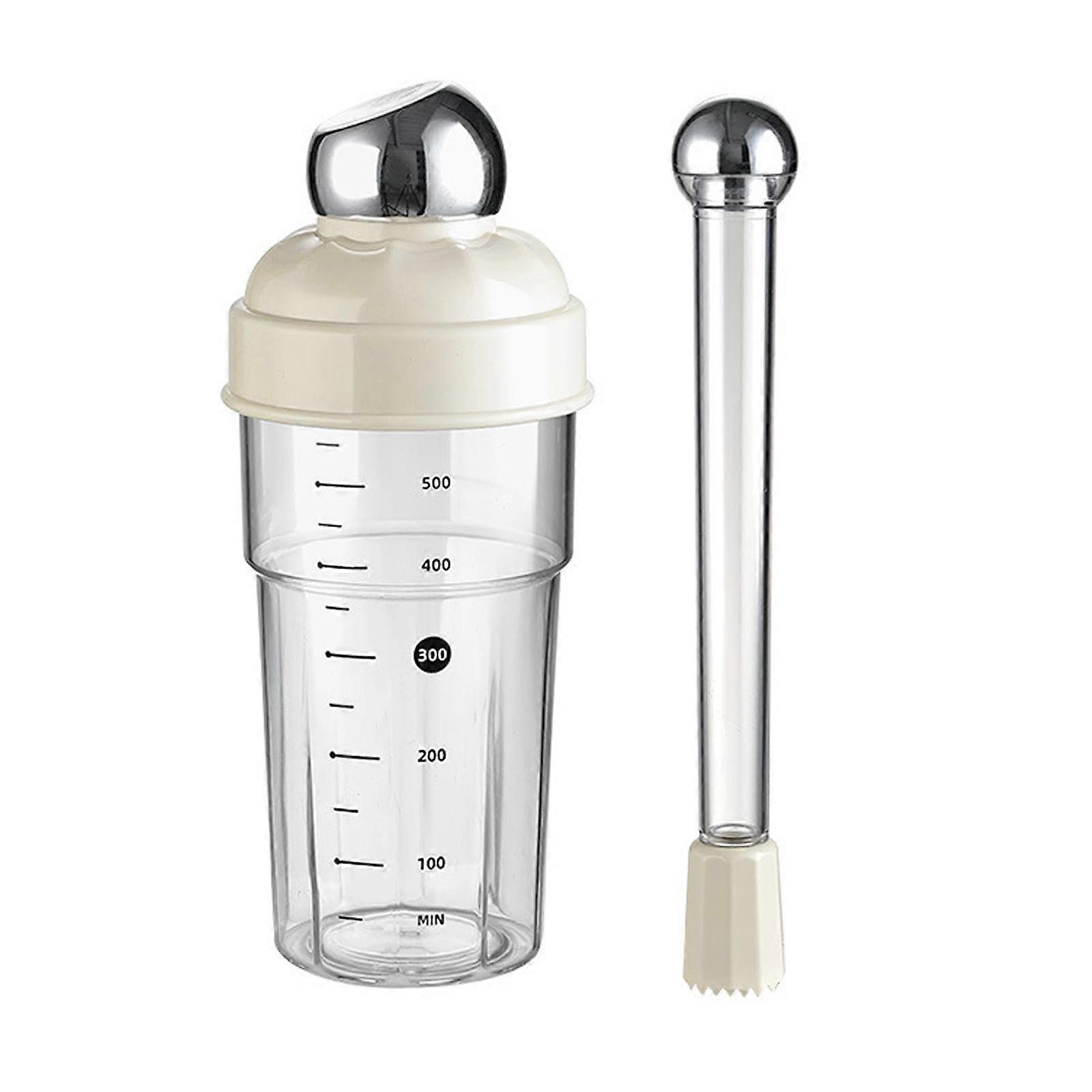 Cocktail Shaker Set with Muddler for DIY Cocktail Creation and Home Bartending, Silver