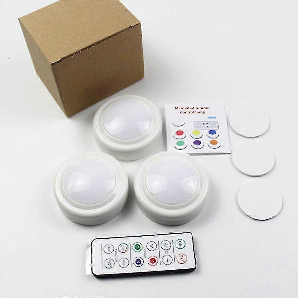 LED Under-Cabinet Lights with Remote Control, Wireless Cabinet Lights, Dimmable