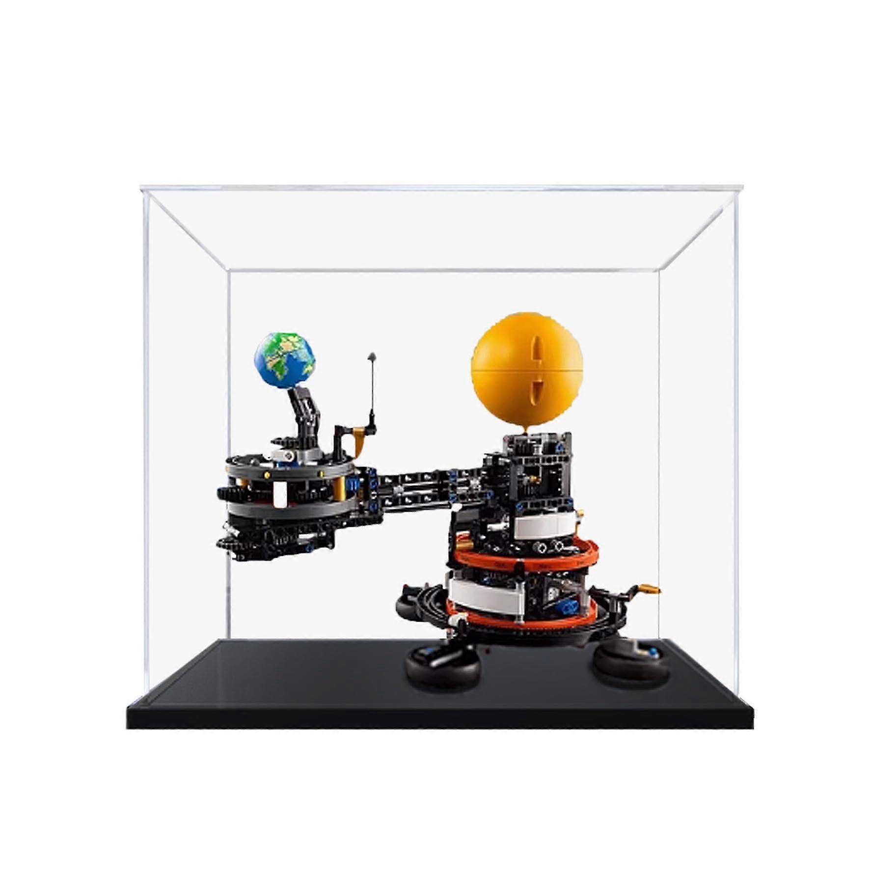 Acrylic Display Box Compatible with  42179 Orbital Model, Dustproof Clear Case with Black Base