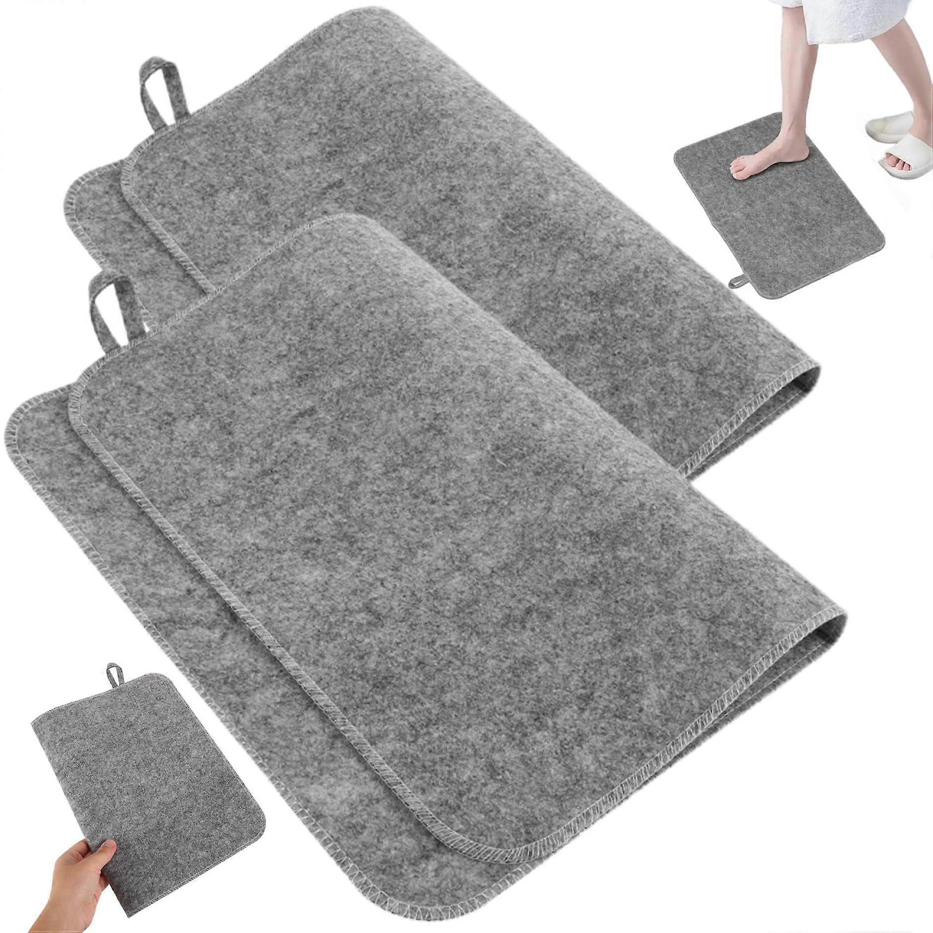 2Pcs Felt Sauna Mat for Bench with Hanging Loop, Heat Insulation, Quick Absorption Sauna Accessories