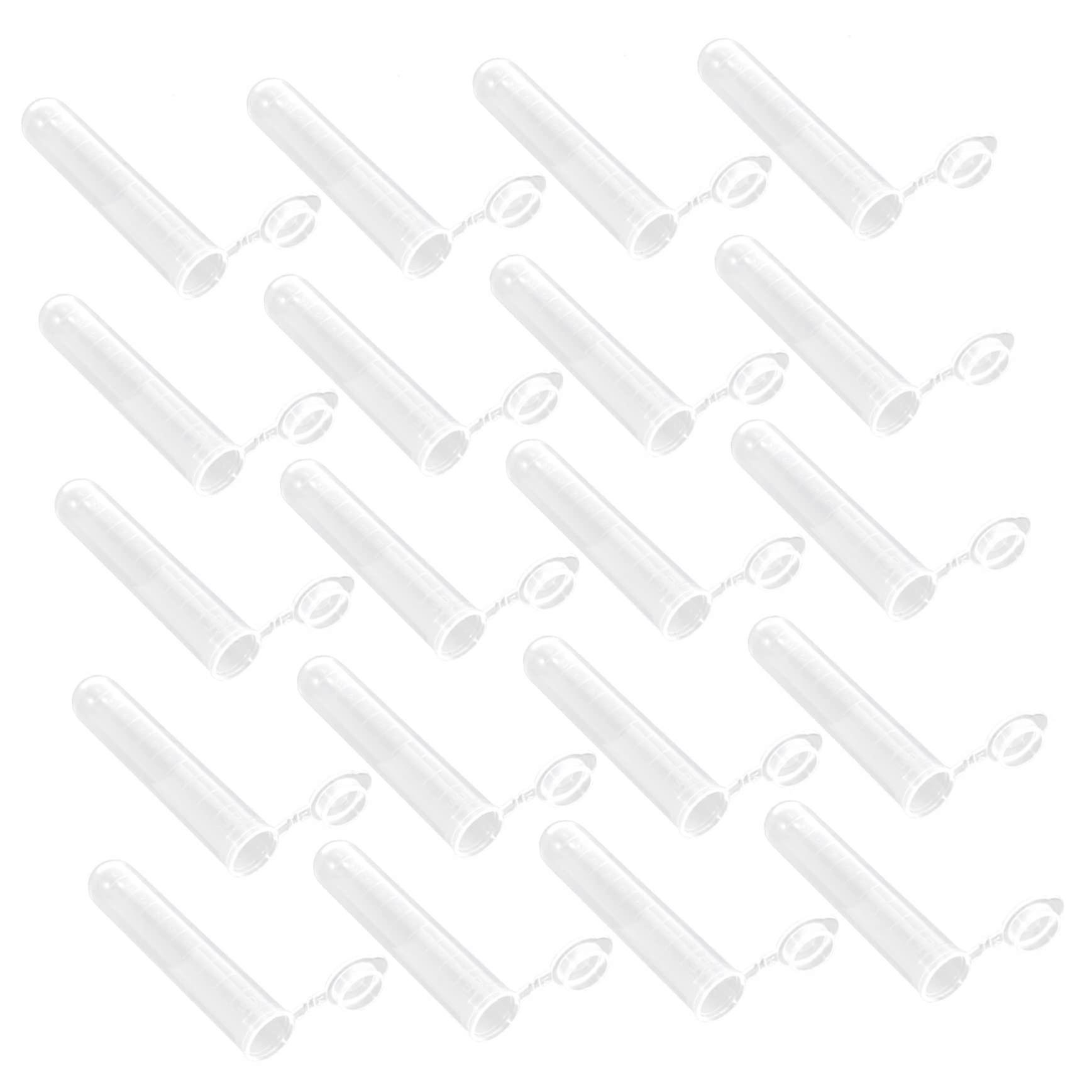 200Pcs Plastic Test Tubes with Caps, Graduated 10ml LeakResistant Laboratory Sample Containers