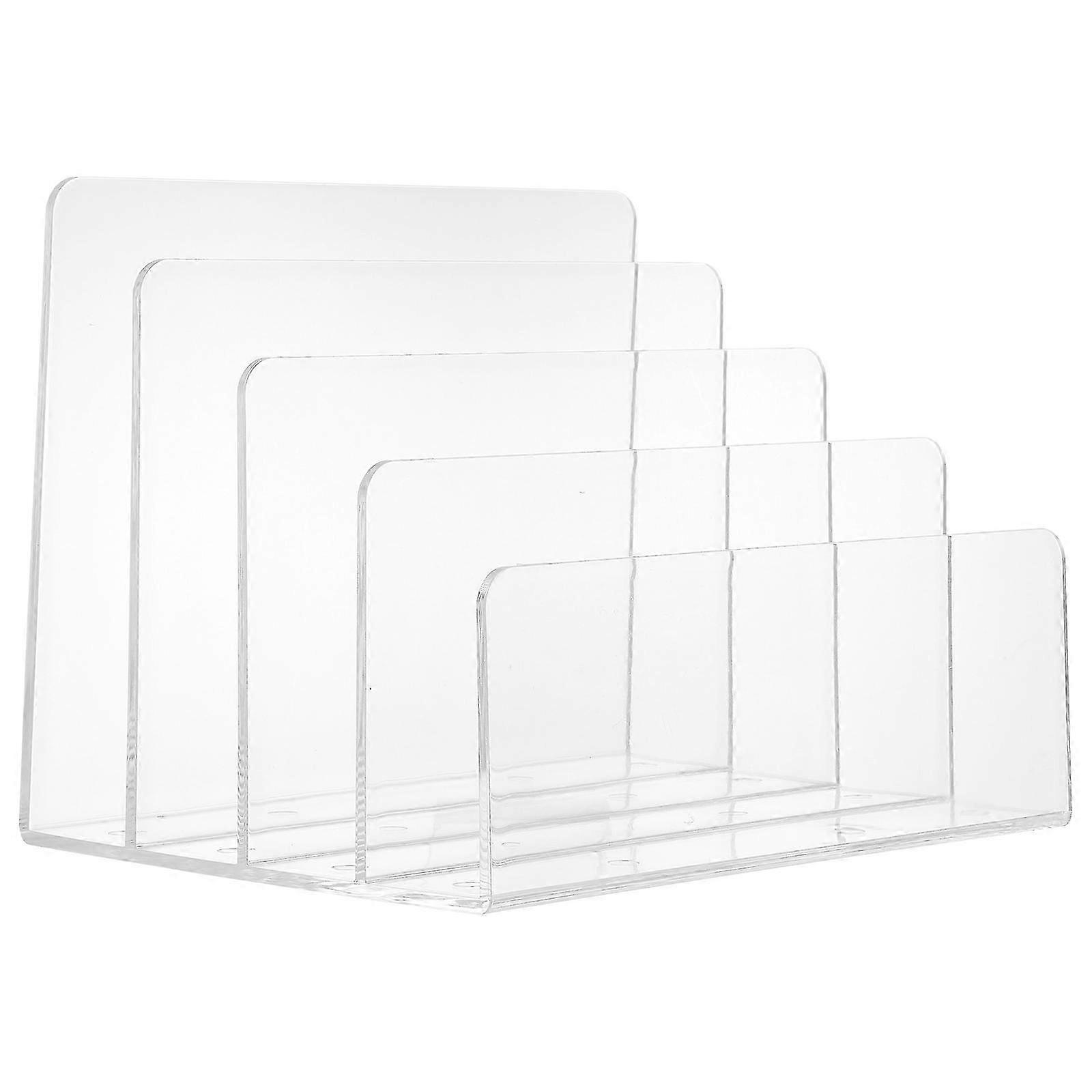 Book End Transparent Desktop Bookend for Storage with One Unit