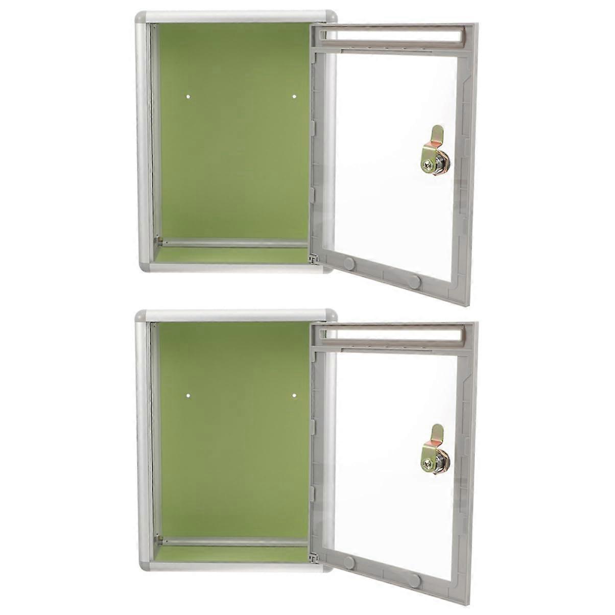 Wall Mounted Locking Mailbox Gray with Secure Alloy Construction for Fundraising and Voting