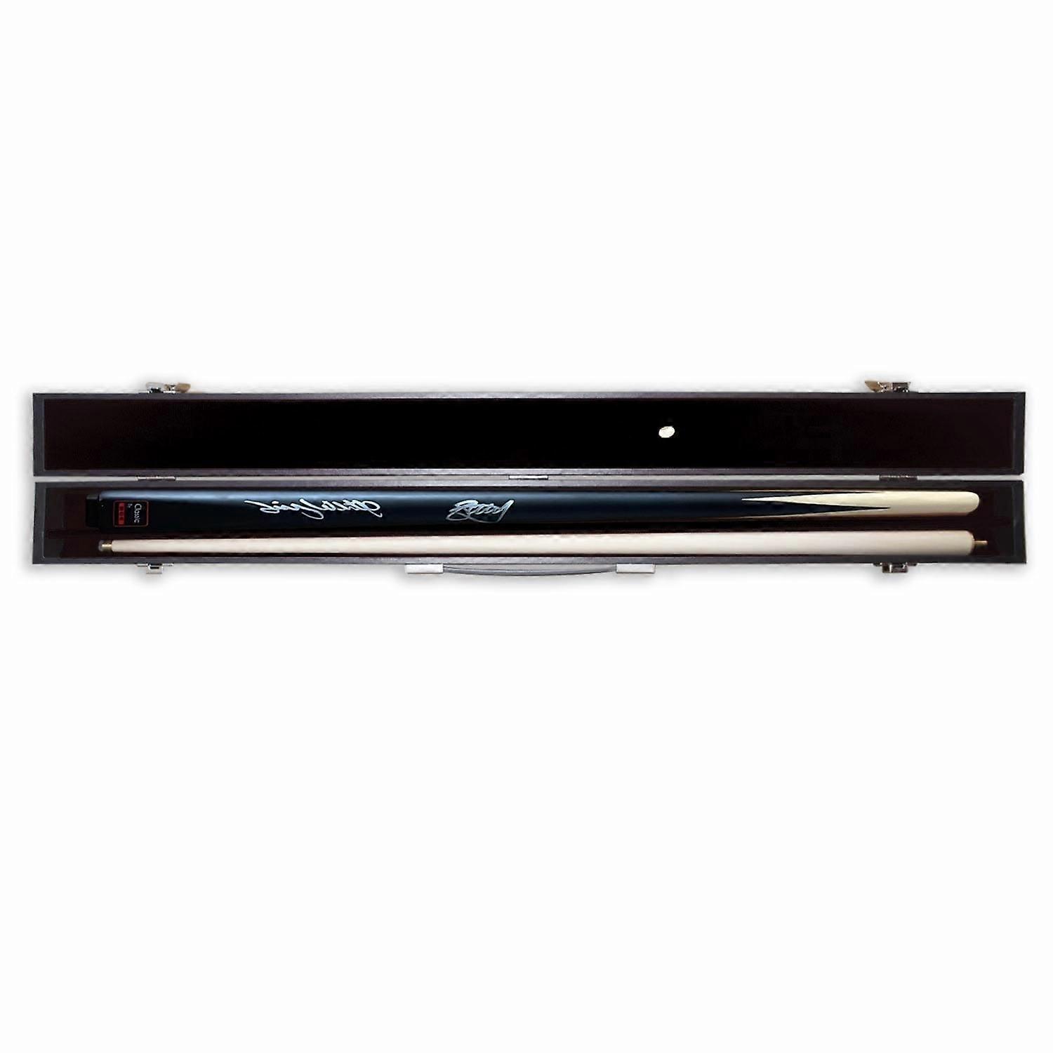 Stephen Hendry And Jimmy White Signed Snooker Cue. In Display Case