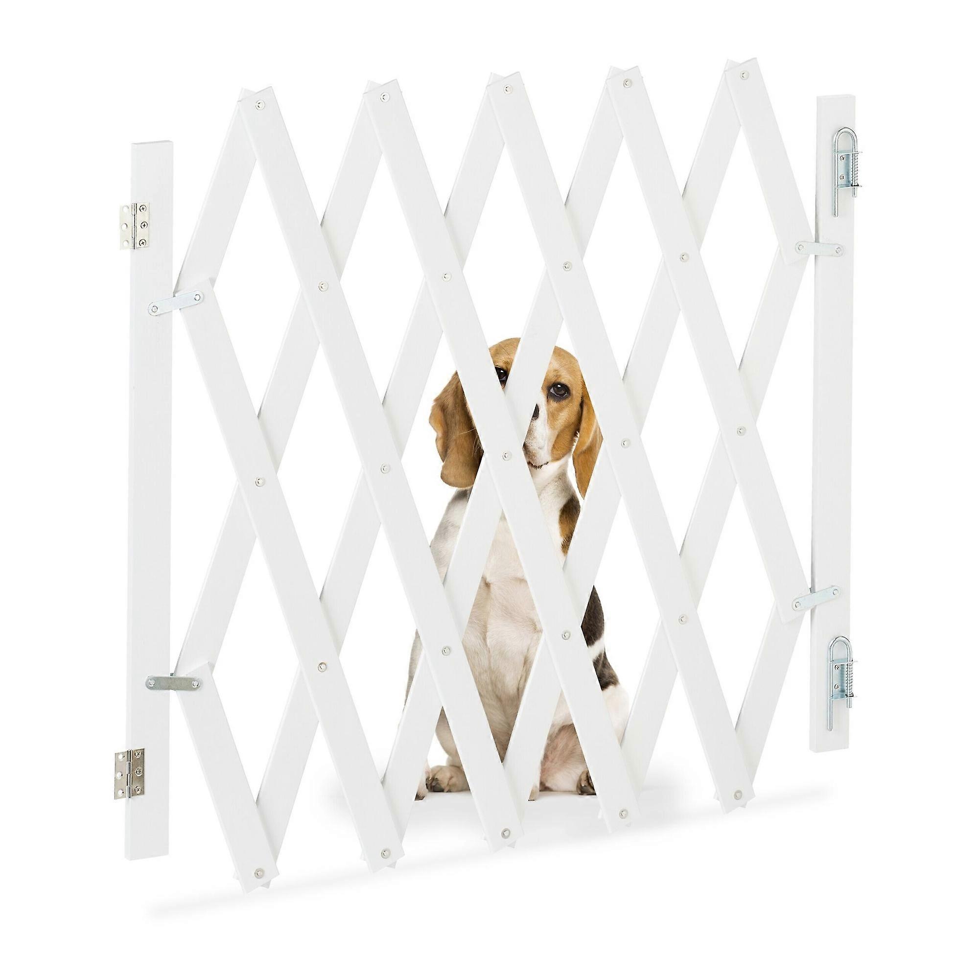 Retractable dog pole in white