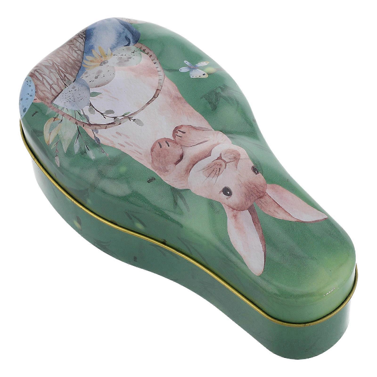 Bunny Tin Box for Easter Candy Storage Small Portable Holiday Packaging