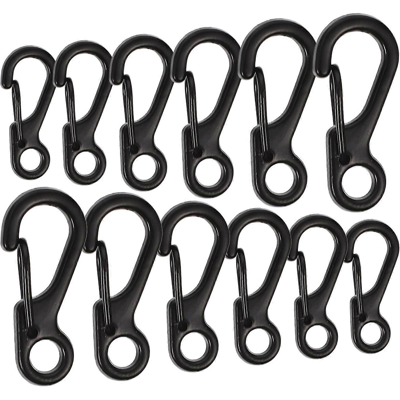 Durable Tactical Buckles for Climbing 20Pcs Black Alloy Hooks