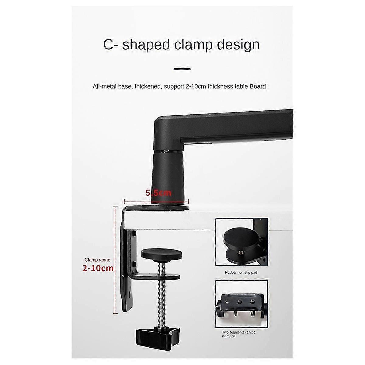 Microphone Stand Desktop Mic Clip Holder Live Extendable Bracket