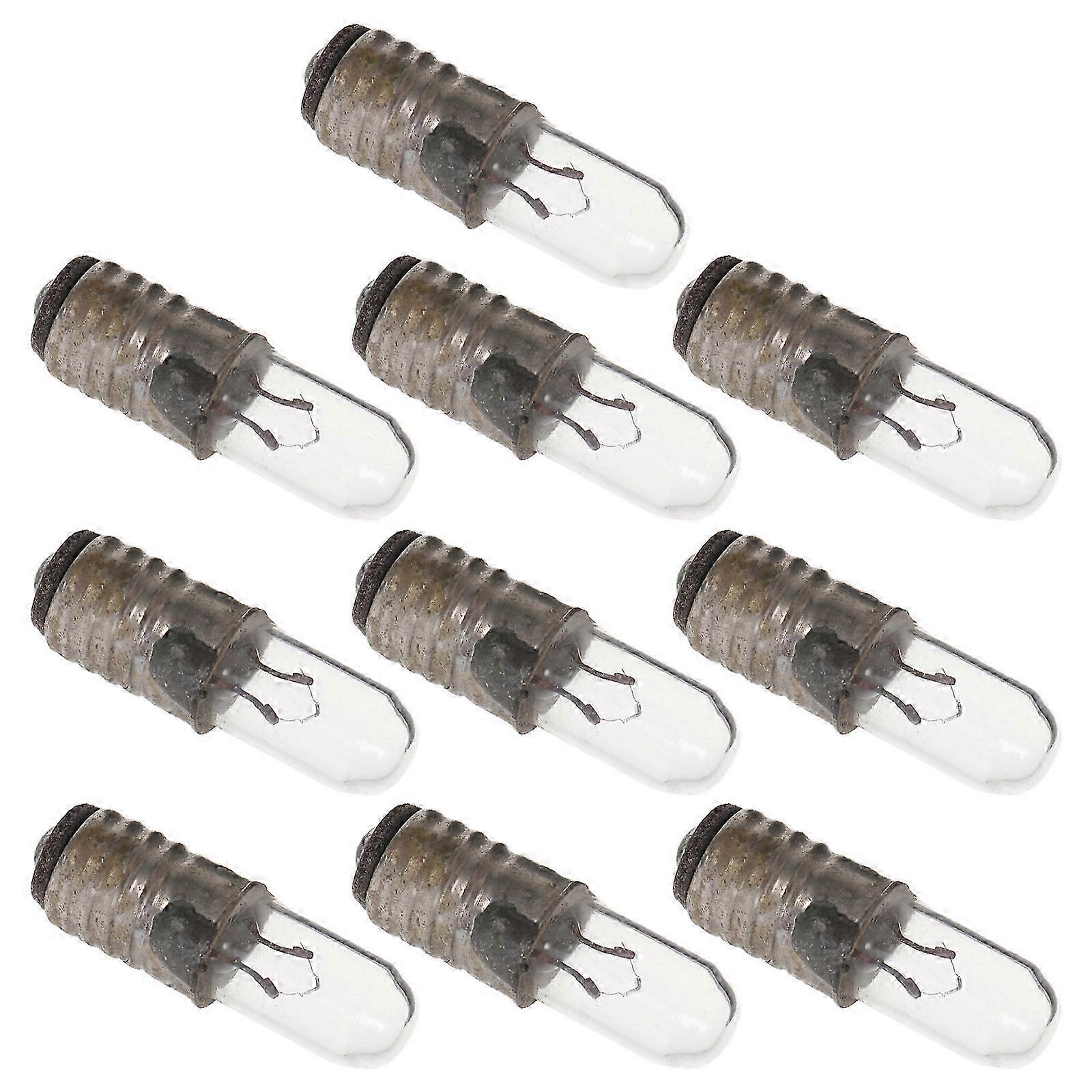 10Pcs Mini Light Bulbs Screw Base For Microscopic Observation Classroom Laboratory Round Lightweight For Physics Experiment