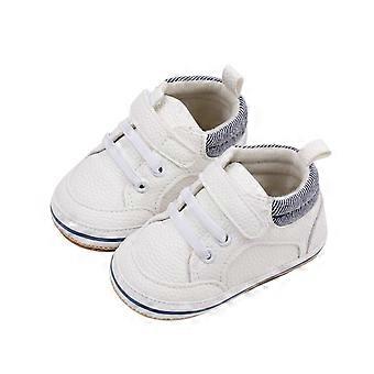 Babyschoenen, sneakers met zachte zool, comfortabele en ademende eerste schoentjes voor jongens en meisjes, babyschoentjes voor meisjes, wit, 12-18 maanden