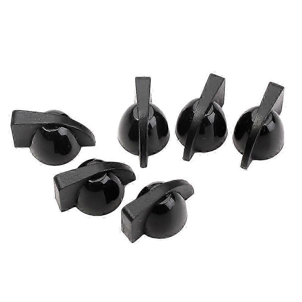 6pcs Cool Black Chicken Head Electric Guitar Effect Pedal Knobs for Amplifier Control