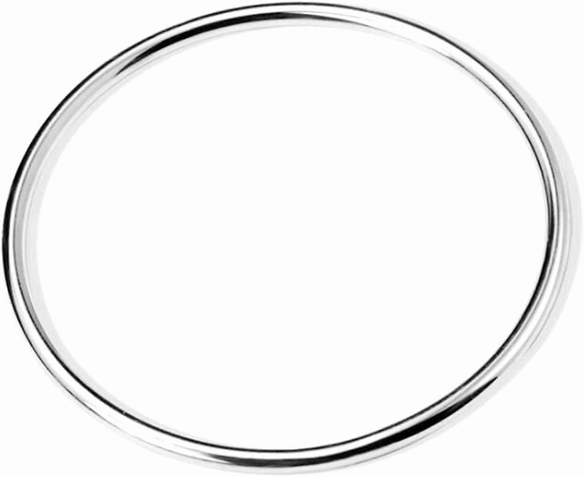 Stainless Steel Classical Simple Plain Polished Round Circle Bangle Bracelet