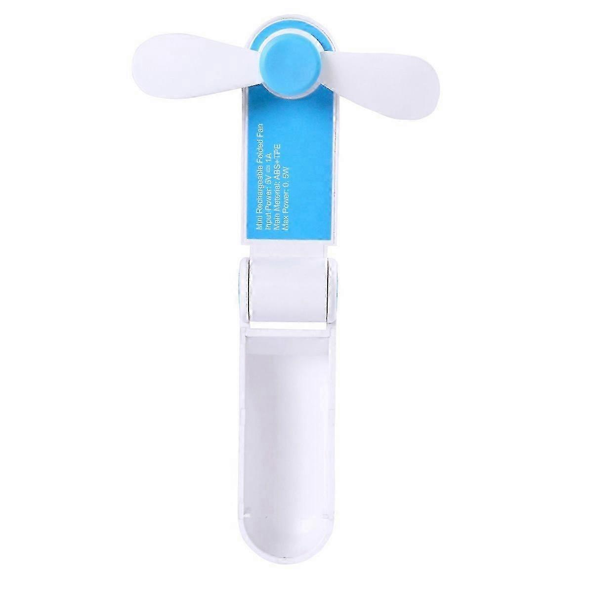 USB Rechargeable Mini Fan, Foldable Design, 1200mAh Battery Powered