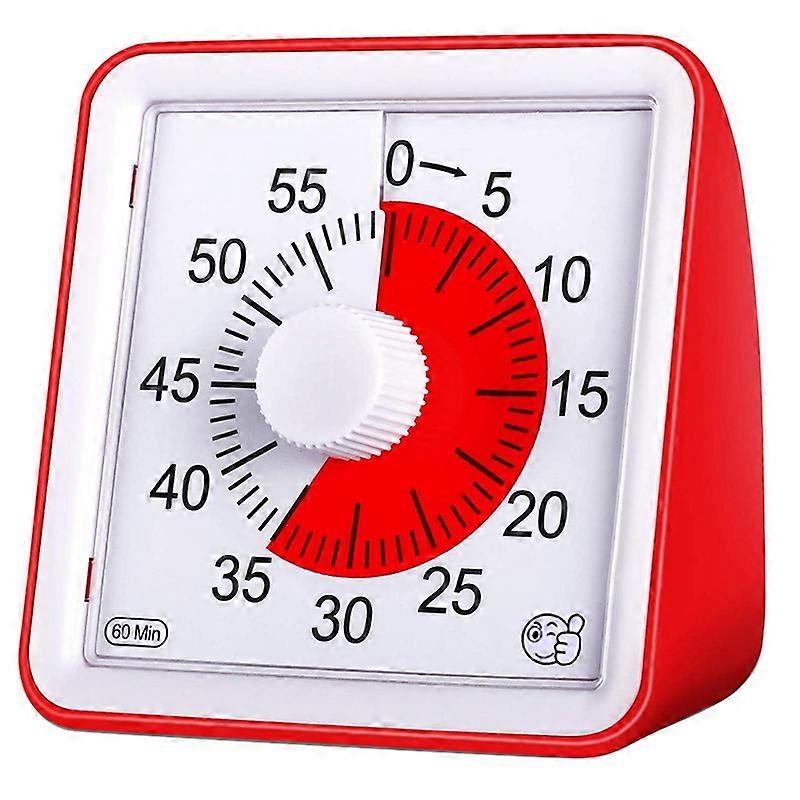 Visual Timer,60 Minute Kids Timer,3 Inch Countdown Timer,Silent Visual Analog Timer for Kids and Ad
