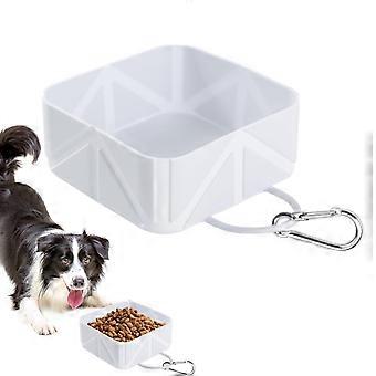 Zusammenklappbarer Hundenapf 500 ml, tragbarer Silikon-Napf für Futter und Wasser, ideal für Reisen, Camping und Wandern
